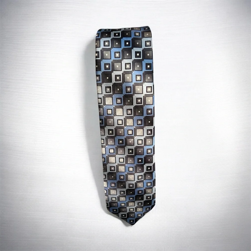 Croft & Barrow Geometric Silk-Feel Tie - Picture 2 of 5